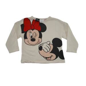 Zara Disney Minnie Mickey Cream Sweater Long Sleeve Baby 12–18 Months